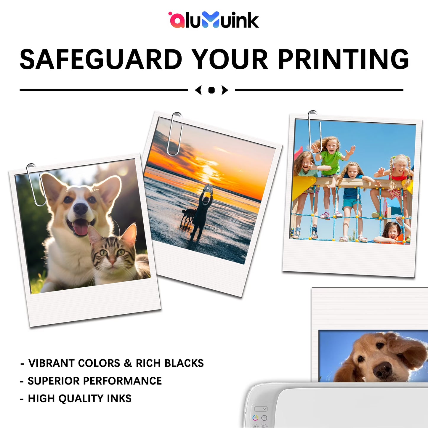 61XL 61 Ink Cartridges Compatible for Ink 61 61 XL Black Tri-Color (2 Pack)